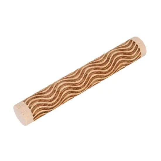 Unique Bargains Wood Clay Grain Texture Carved Fine Baking DIY Rolling Pins image {2}