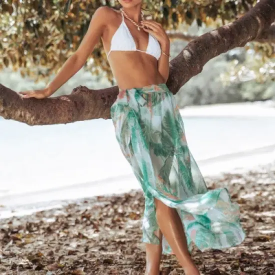 Women's Tropical Leaf Cover-Up Bottom - Cupshe image {6}