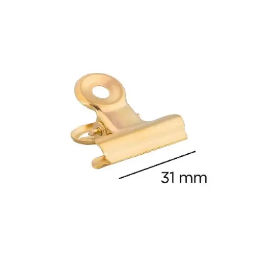 JAM Paper Bulldog Clip Gold 15/Pack 336131262 image {4}