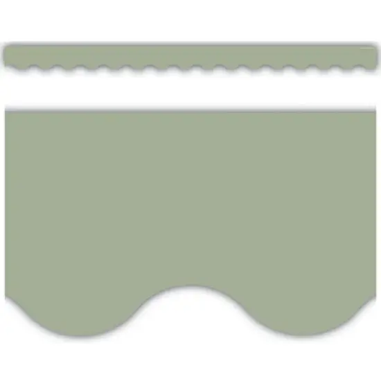 Teacher Created Resources&reg; Sage Green Scalloped Border Trim, 35 Feet Per Pack, 6 Packs image {1}