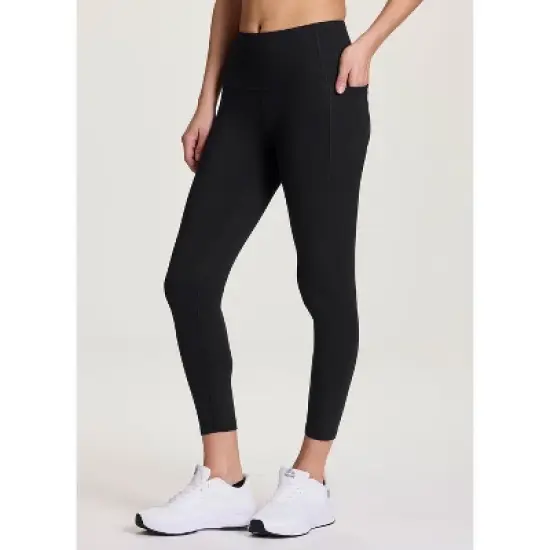 RBX Active Women's High Waisted Corset-Style Squat Proof 7/8 Legging with Pockets image {5}