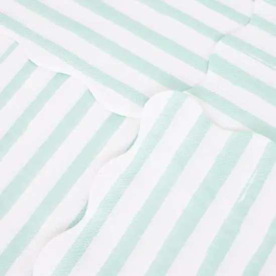 Meri Meri Mint Stripe Small Napkins (Pack of 16) image {2}