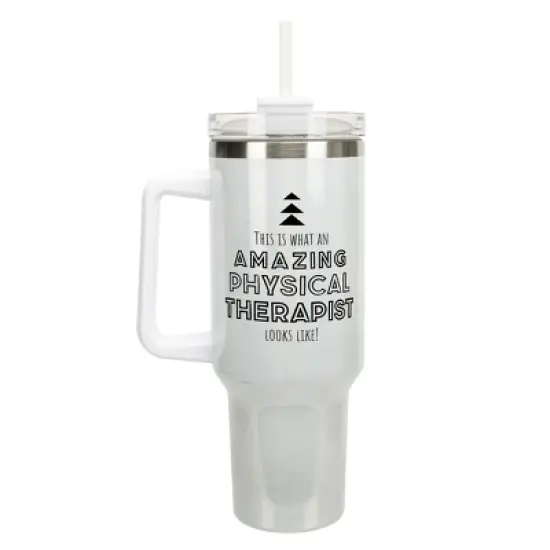 Elanze Designs Amazing Physical Therapist Looks Like 40 oz. Stainless Steel, Large Water Bottle Coffee Mug, Spill & Leak Resistant, Thermal Travel image {1}
