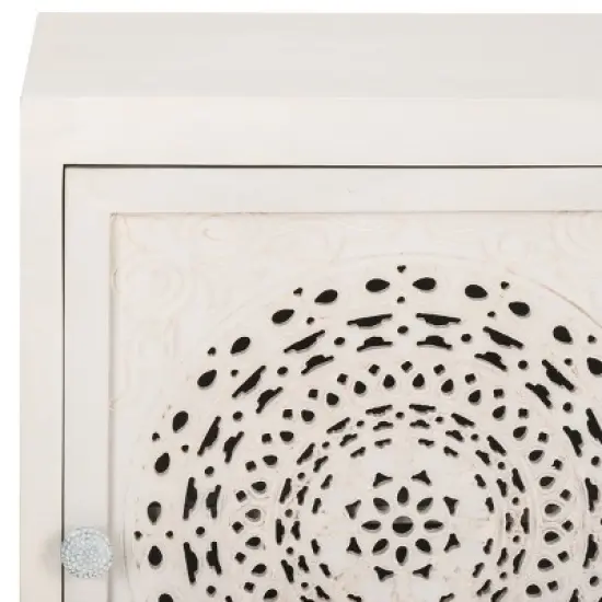 Regius 2 Shelf 1 Door Nightstand - NST5305 - White Washed - Safavieh image {7}