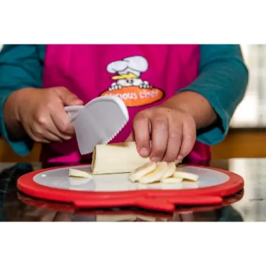 Curious Chef 3-Piece Nylon Knife Set for Kids & Dishwasher Safe Tools, BPA-Free Plastic - Real Kitchen Kit image {2}