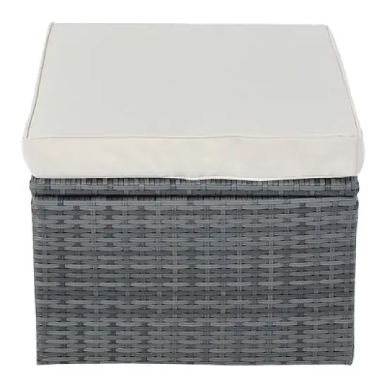 Outdoor Patio Furniture Set Daybed Sunbed with Retractable Canopy Conversation Set Wicker Furniture image {11}