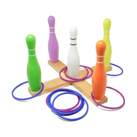 AreYouGame.com Lawn Bowling and Ring Toss Outdoor Board Game: Includes Carrying Case & 30 Pieces, 1-8 Players image {5}