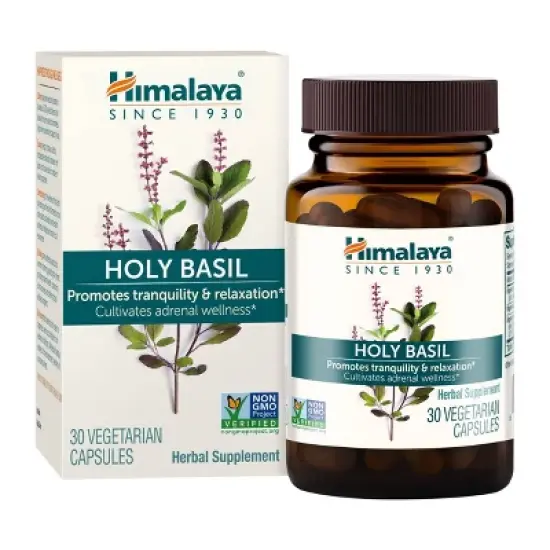Himalaya Holy Basil Dietary Supplement Vegan Capsules - 30ct image {1}