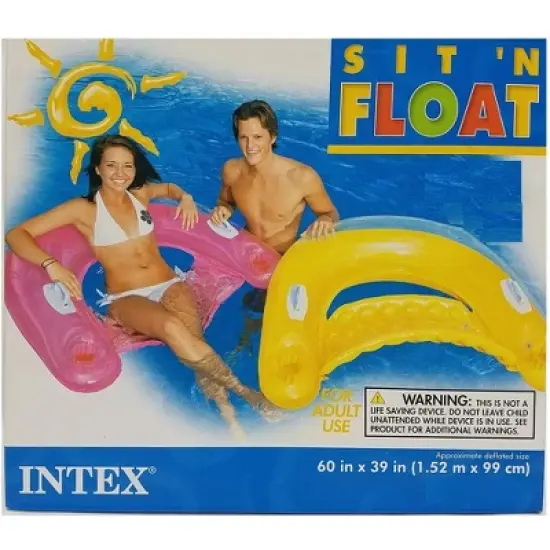 Intex Sit 'N Float Pink & Yellow (2-Pack) image {1}