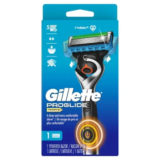 Gillette ProGlide Power Razor for Men - 1 Gillette Power Razor Handle + 1 Blade Refill image {7}