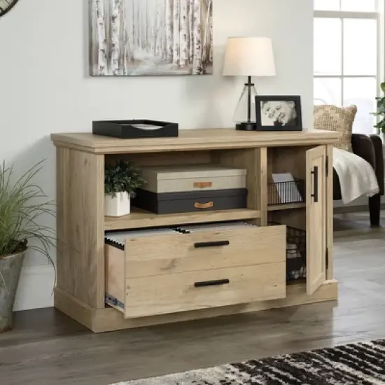 Aspen Post Lateral File Cabinet Credenza Prime Oak - Sauder image {2}