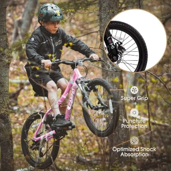 Gulches Kids Bike for Ages 6-12, 20" Wheels 7-Speed Drivetrain, Front Disc/Rear V-Brake, Suspension Fork,Quick Assembly image {2}