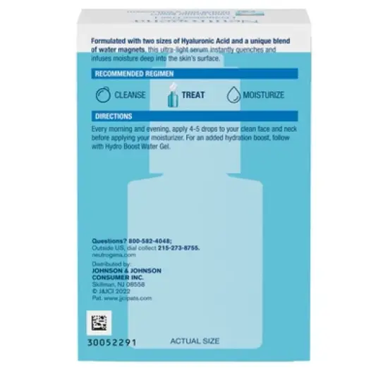Neutrogena Hydro Boost Hyaluronic Acid Serum with Vitamin B5 for Dry Skin - 1 oz image {3}