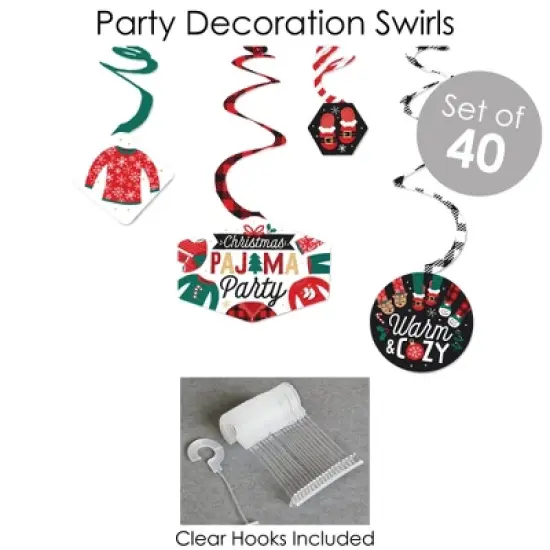 Big Dot of Happiness Christmas Pajamas - Holiday Plaid PJ Party Supplies - Banner Decoration Kit - Fundle Bundle image {4}