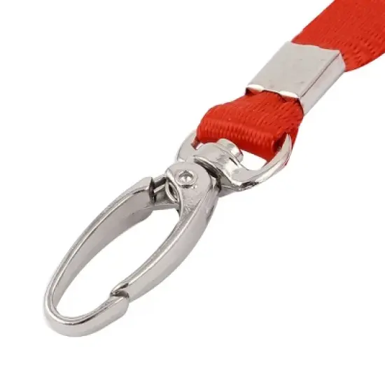 Unique Bargains Metal Swivel J-Hook Fashionable Badge Holder Red 10 Pcs image {4}