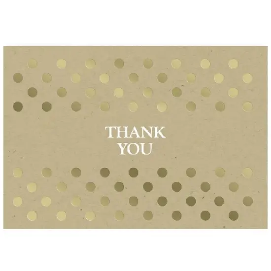 Great Papers! Kraft Foil Thank You Note Card 4.875" x 3.375" 50 count (2015070) image {1}