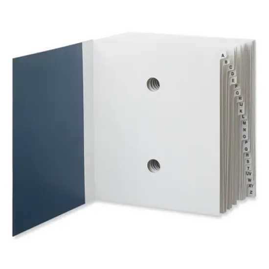 Universal Expanding Desk File, 20 Dividers, Alpha Index, Letter Size, Blue Cover image {2}