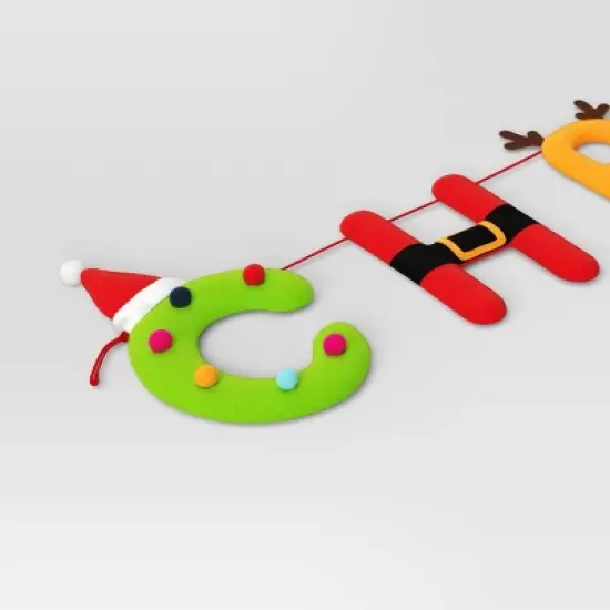 6' Colorful Fabric 'Christmas' Decorative Wall Garland - Wondershop&trade; image {2}