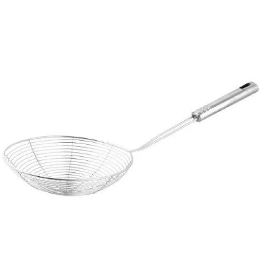 Unique Bargains Kitchen Stainless Steel Noodles Dumpling Sieve Mesh Strainer Scoop Silver Tone 1 Pc image {3}
