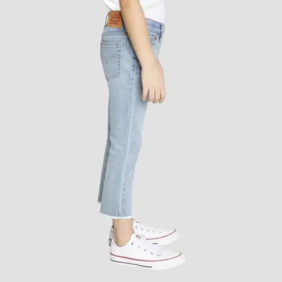 Levi's&reg; Girls' High-Rise Ankle Straight Jeans - Blue Denim image {2}