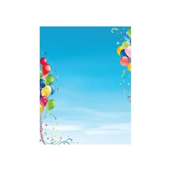 Great Papers Balloons Everywhere Letterhead Multicolor 50/Pack (2023062) image {1}