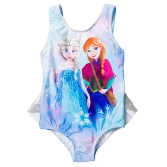 Disney Frozen Elsa Anna Girls One Piece Bathing Suit Toddler image {9}