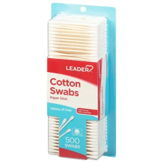 Leader Paper Stick Cotton Swabs 500 ct image {2}