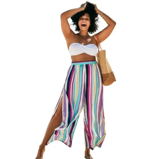 Swimsuits for All Women&rsquo;s Plus Size Mara Beach Pant with Side Slits image {5}