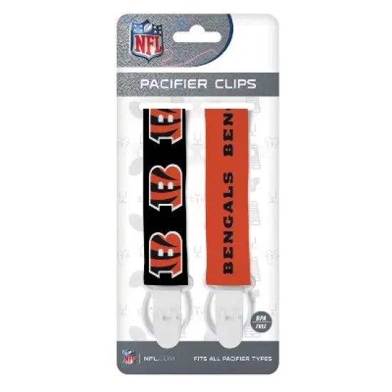 BabyFanatic Officially Licensed Unisex Pacifier Clip 2-Pack - NFL Cincinnati Bengals - Officially Licensed Baby Apparel image {2}