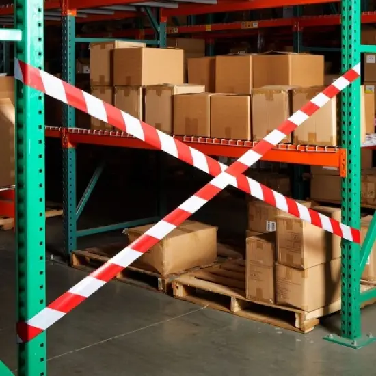 Stockroom Plus 2 Pack Caution Tape Roll, Red and White Stripes, High Visibility Barricade Tape, 2.8 in Wide, 660 Ft Rolls image {1}