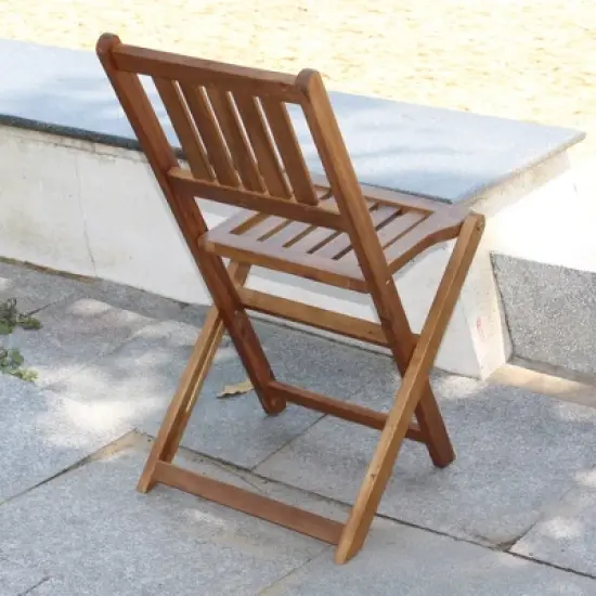 3pc Wood Patio Bistro Set - Brown - Merry Products image {7}