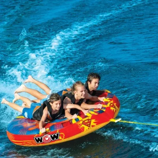 WOW Superman 1-3 Person Soft Top Towable Deck Tube image {4}
