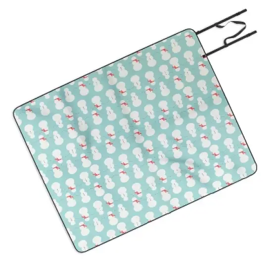 Allyson Johnson Cute Snowmen Picnic Blanket -Deny Designs image {3}