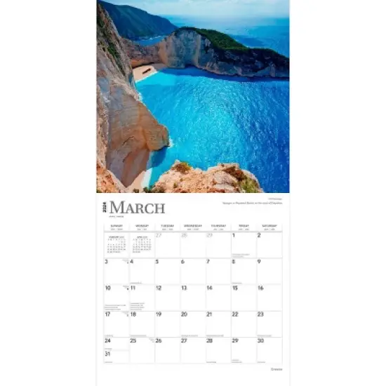 Browntrout 2024 Wall Calendar 12"x12" Greece image {2}