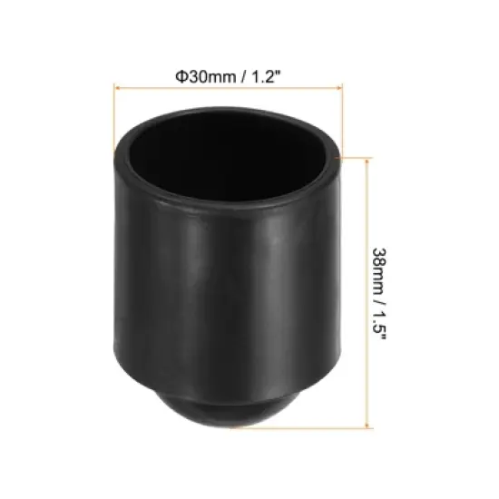 Unique Bargains Rubber Pool Cues End  Protective Accessory for Billiards 5 Pcs image {1}