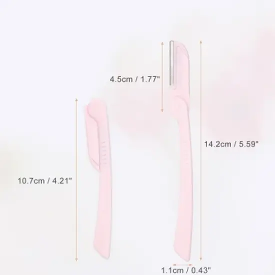 Unique Bargains Stainless Steel Eyebrow Razor 6 Pcs image {2}