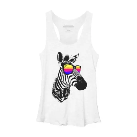 Women's Design By Humans Cool Zebra By clingcling Racerback Tank Top image {7}