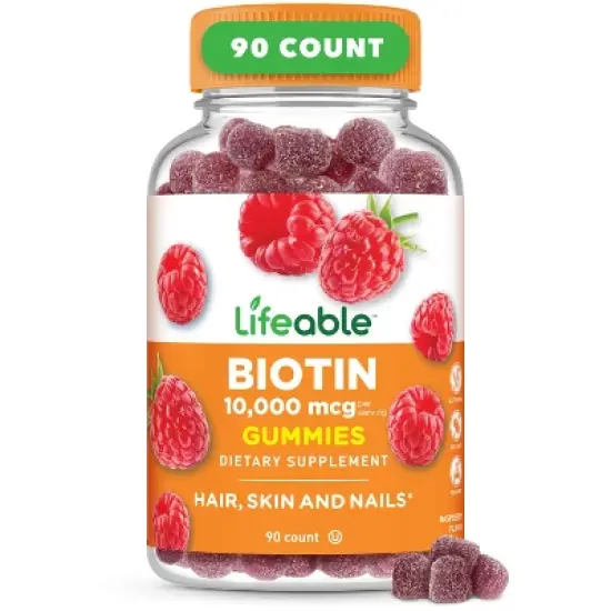 Lifeable - Biotin 10,000mcg - Adult - 90 Gummies image {8}
