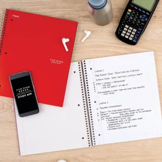 Five Star 5 Subject College Ruled Spiral Notebook (Colors May Vary): School Supplies, 3 Hole Punched, Flexible Cover, 200 Pages image {6}