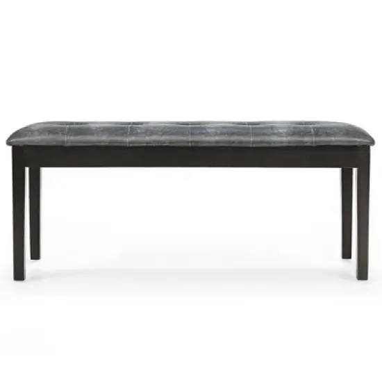 Costway Upholstered Dining Bench w/Padded Seat for Kitchen Bedroom Entryway Grey image {9}