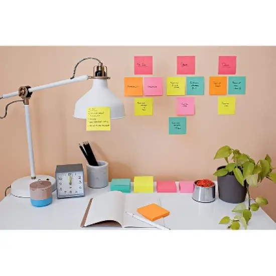 Post-it Super Sticky Notes, 3" x 3", Miami Collection, 3 Pads/Pack, 6 Packs image {2}