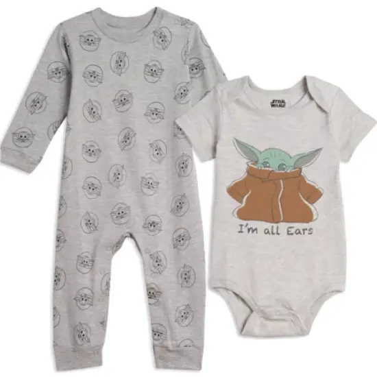 Star Wars Star Wars The Mandalorian The Child Baby Snap Coverall and Bodysuit Newborn to Infant  image {9}