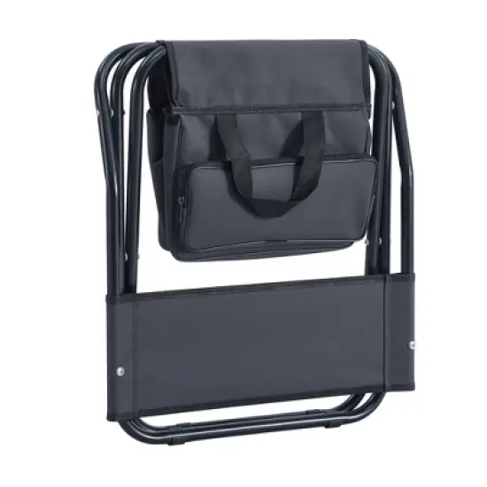 2-piece Folding Outdoor Chair with Storage Bag, Portable Folding Camping Chair for Camping Picnics Beach Hiking Fishing, Green/Gray - ModernLuxe image {8}