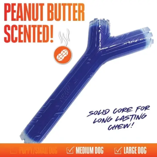 NERF Peanut Butter Super Scent Stick Solid Core Dog Toy - 10" image {4}