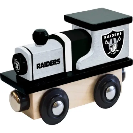 MasterPieces Officially Licensed NFL Las Vegas Raiders Wooden Toy Train Engine For Kids image {1}