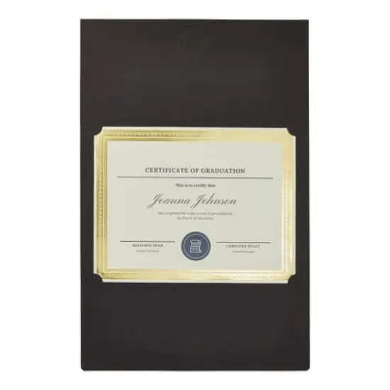 Paper Junkie 12 Pack Black Tri Fold Certificate Holders for Letter-Size 8.5 x 11, Graduation Folder, Diploma Cover, 12.5 x 9.2 In image {2}