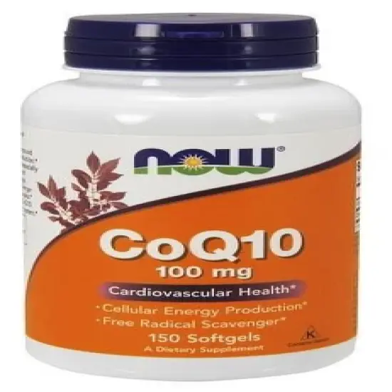 CoQ10 100mg w/Vitamin E by Now Foods  -  150 Softgel image {2}