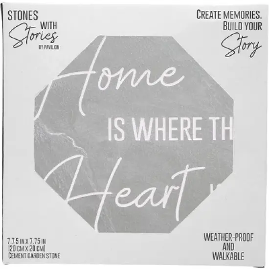 Pavilion Gift Company - Home Is Where - 7.75" x 7.75" Garden Stone - Stepping Stones and Pathways image {6}