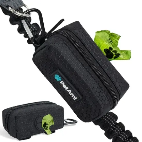 PetAmi Dog Waste Bag Holder for Leash, Waste Dispenser Puppy Walking Travel Camping, Zipper Pouch Pet Supplies Must Have image {8}