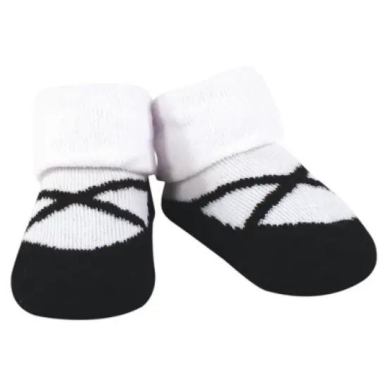 Hudson Baby Infant Girl Cotton Bib and Sock Set, Toile, 0-6 Months image {5}